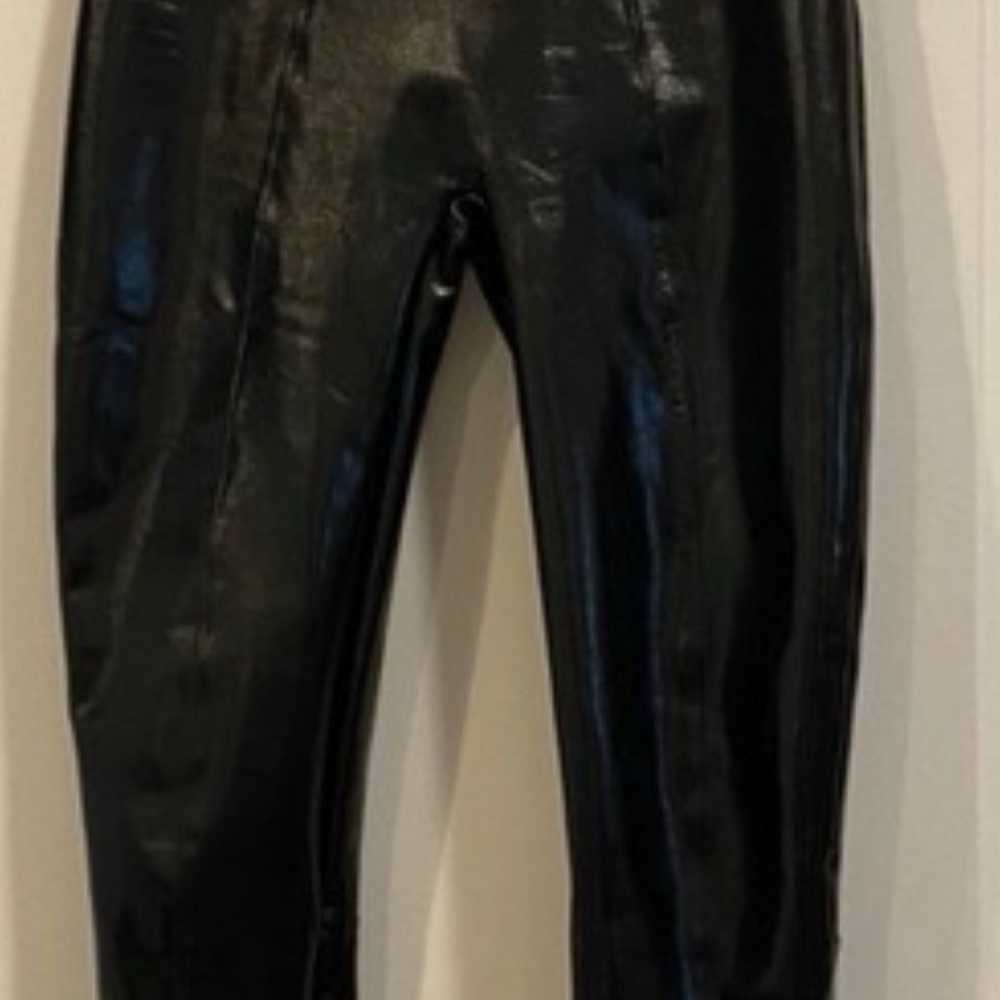 SPANX Black Faux Leather Pants